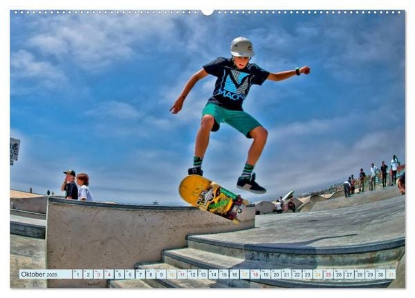 Produktbild: Skateboarding - nichts f&uuml;r Weicheier (hochwertiger Premium Wandkalender 2026 DIN A2 quer), Kunstdruck in Hochglanz