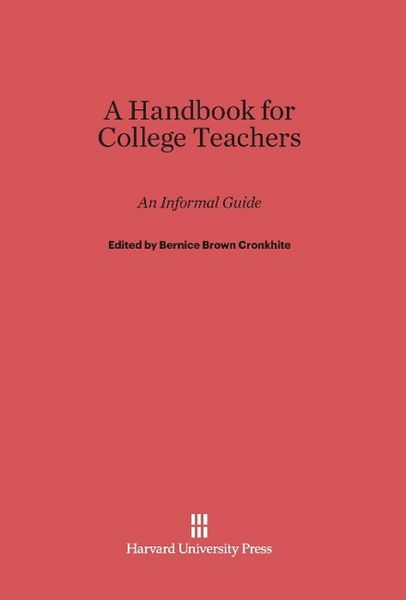Produktbild: A Handbook for College Teachers