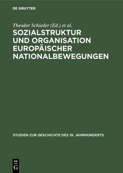 Produktbild: Sozialstruktur und Organisation europ&auml;ischer Nationalbewegungen