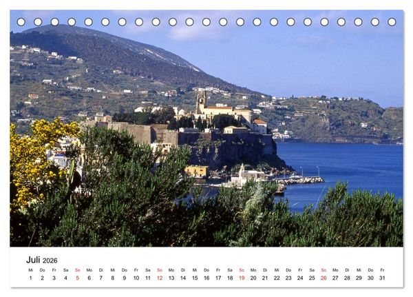 Produktbild: Die Liparischen Inseln (Tischkalender 2026 DIN A5 quer), CALVENDO Monatskalender