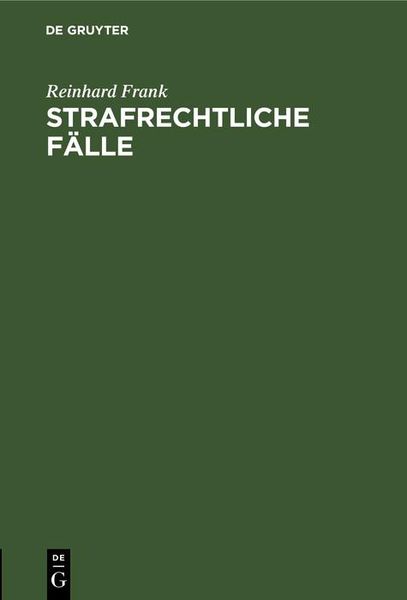 Produktbild: Strafrechtliche F&auml;lle