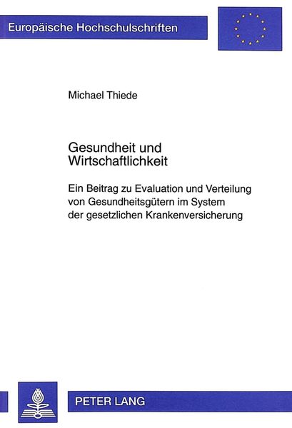 Produktbild: Gesundheit und Wirtschaftlichkeit