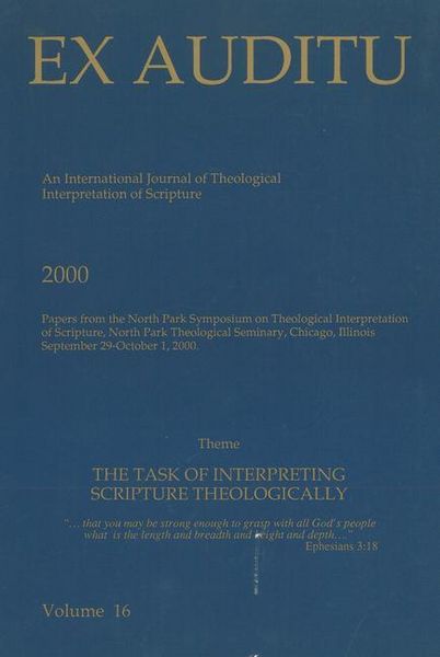 Produktbild: Ex Auditu - Volume 16: An International Journal for the Theological Interpretation of Scripture