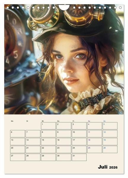 Produktbild: Steampunk - Mechanische Fantasiewelt (Wandkalender 2026 DIN A4 hoch), CALVENDO Monatskalender
