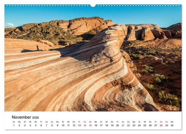 Produktbild: Naturparadiese zwischen Los Angeles und Las Vegas (Wandkalender 2026 DIN A2 quer), CALVENDO Monatskalender