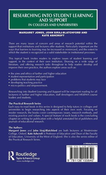 Produktbild: Researching into Student Learning and Support in Colleges and Universities