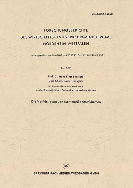 Produktbild: Die Verfl&uuml;ssigung von Montmorillonitschl&auml;mmen