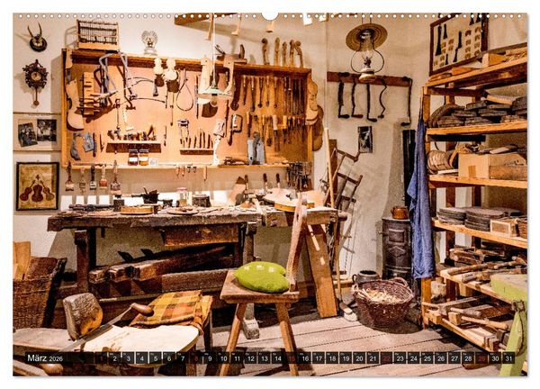 Produktbild: Traditionelles Handwerk, Werkst&auml;tten und Werkb&auml;nke im Focus (Wandkalender 2026 DIN A2 quer), CALVENDO Monatskalender
