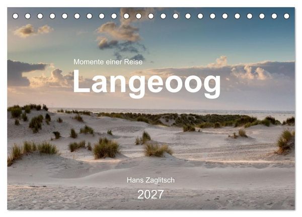 Produktbild: Langeoog - Momente einer Reise (Tischkalender 2027 DIN A5 quer), CALVENDO Monatskalender