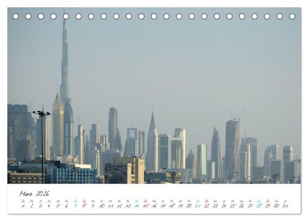 Produktbild: Dubai, die Stadt der Superlative. (Tischkalender 2026 DIN A5 quer), CALVENDO Monatskalender