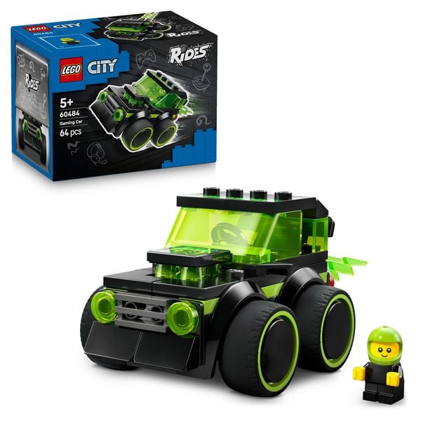LEGO City 60484 Coole Flitzer – Gaming-Rennauto Spielzeug mit Minifigur