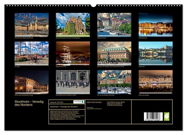 Produktbild: Stockholm - Venedig des Nordens (hochwertiger Premium Wandkalender 2026 DIN A2 quer), Kunstdruck in Hochglanz