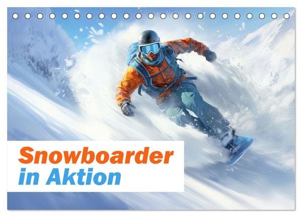 Snowboarder in Aktion (Tischkalender 2026 DIN A5 quer), CALVENDO Monatskalender