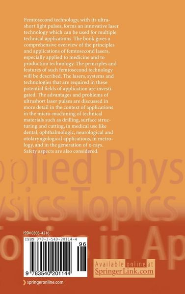 Produktbild: Femtosecond Technology for Technical and Medical Applications