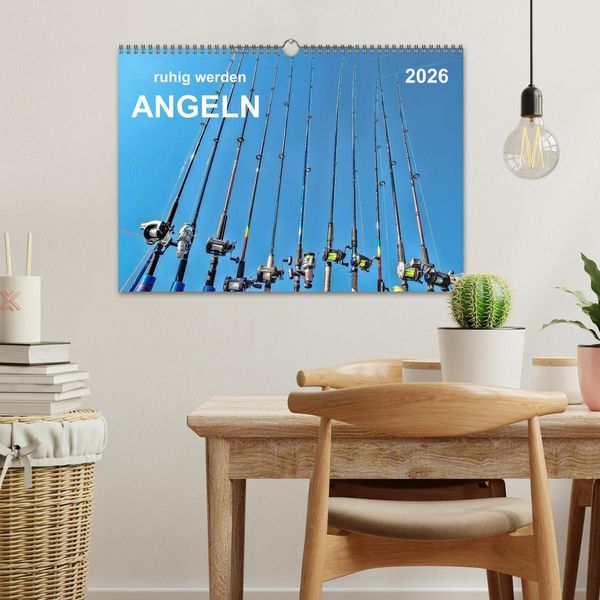 Produktbild: Ruhig werden - Angeln (Wandkalender 2026 DIN A3 quer), CALVENDO Monatskalender