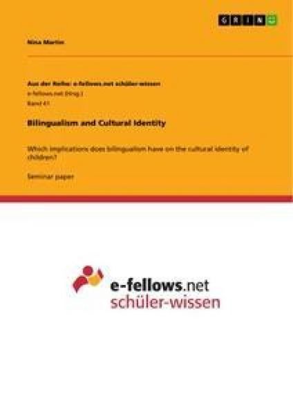 Produktbild: Bilingualism and Cultural Identity