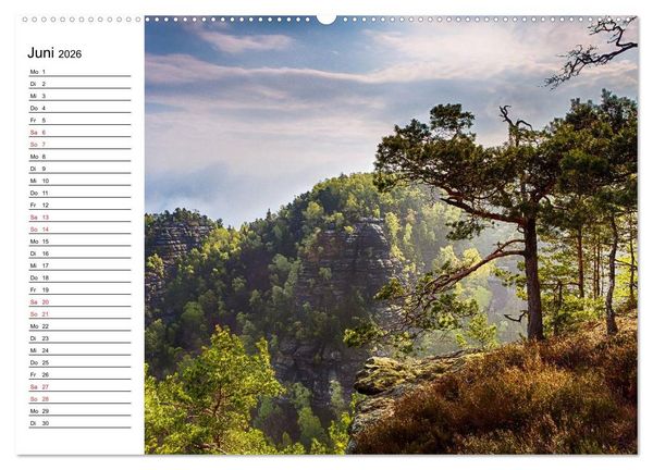 Produktbild: S&auml;chsische Schweiz &ndash; Impressionen (Wandkalender 2026 DIN A2 quer), CALVENDO Monatskalender