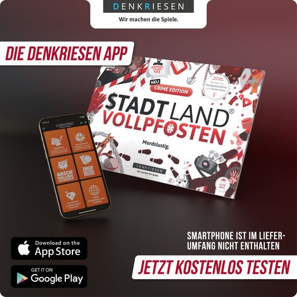 Produktbild: DENKRIESEN - STADT LAND VOLLPFOSTEN&reg; - CRIME EDITION "Mordslustig." - A4