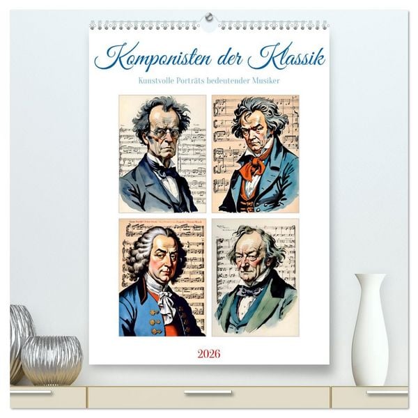 Produktbild: Komponisten der Klassik (hochwertiger Premium Wandkalender 2026 DIN A2 hoch), Kunstdruck in Hochglanz