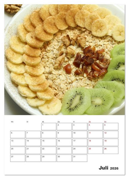 Produktbild: S&uuml;&szlig;e Haferflocken mit Obst (Wandkalender 2026 DIN A4 hoch), CALVENDO Monatskalender