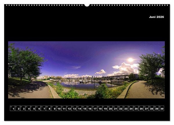 Produktbild: Vancouver / Kanada in faszinierender 360&deg; Panorama-Photographie (Wandkalender 2026 DIN A2 quer), CALVENDO Monatskalender