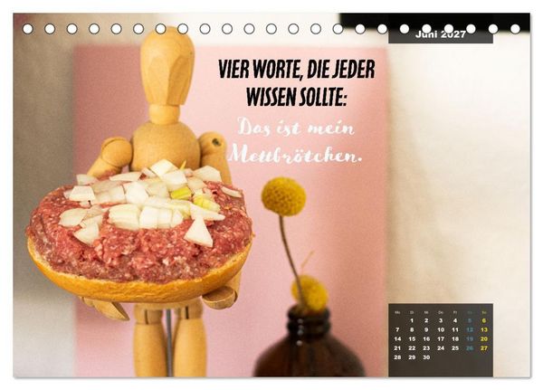 Produktbild: Mettkalender - Spread some more Mett (Tischkalender 2027 DIN A5 quer), CALVENDO Monatskalender