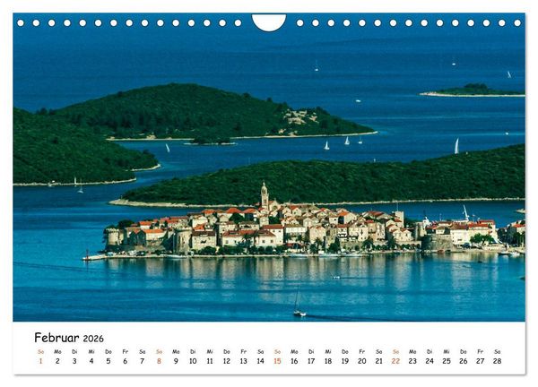 Produktbild: Dalmatiens S&uuml;den, Peljesac und Korcula (Wandkalender 2026 DIN A4 quer), CALVENDO Monatskalender