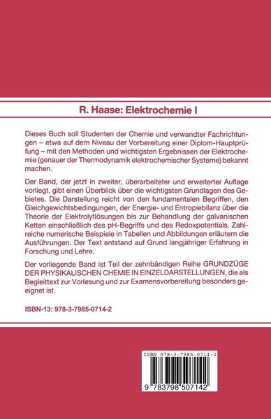 Produktbild: Elektrochemie I