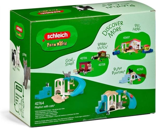 Produktbild: schleich&reg; 42764 Playfun with Cats, Spielspa&szlig; f&uuml;r Katzen