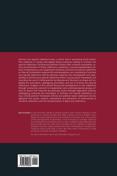 Produktbild: Archives and Special Collections as Sites of Contestation