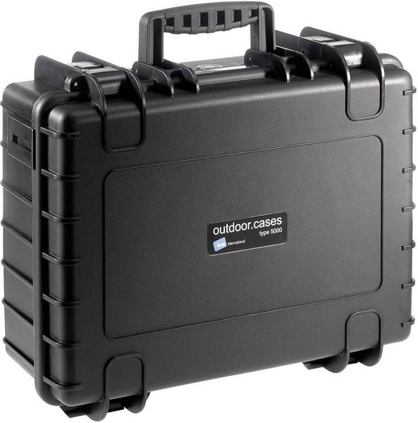 Produktbild: B & W International Outdoor Koffer outdoor.cases Typ 5000 22.2 l (B x H x T) 470 x 365 x 190 mm Schwarz 5000/B/SI