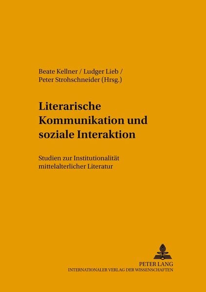 Produktbild: Literarische Kommunikation und soziale Interaktion