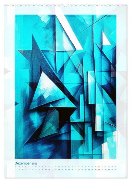 Produktbild: Licht und Schatten . Cubism Wall Art (hochwertiger Premium Wandkalender 2026 DIN A2 hoch), Kunstdruck in Hochglanz