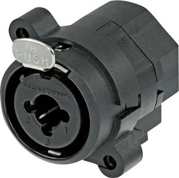 Produktbild: Neutrik NCJ6FI-S XLR-Steckverbinder Flanschbuchse, Kontakte gerade Polzahl: 3 Schwarz 1St.