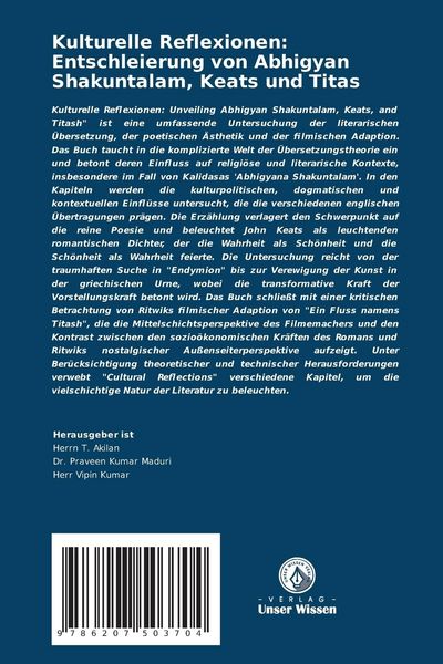 Produktbild: Kulturelle Reflexionen: Entschleierung von Abhigyan Shakuntalam, Keats und Titas
