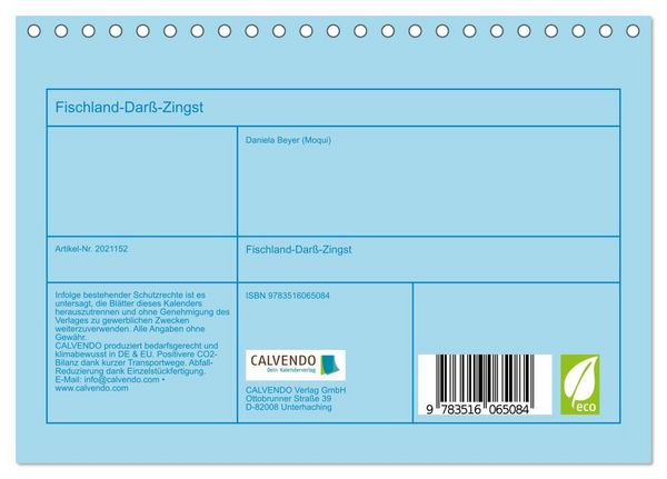 Produktbild: Fischland-Dar&szlig;-Zingst (Tischkalender 2026 DIN A5 quer), CALVENDO Monatskalender