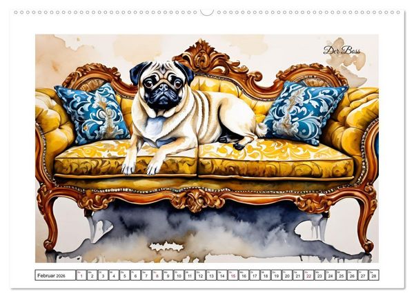 Produktbild: Hundetr&auml;ume (Wandkalender 2026 DIN A2 quer), CALVENDO Monatskalender