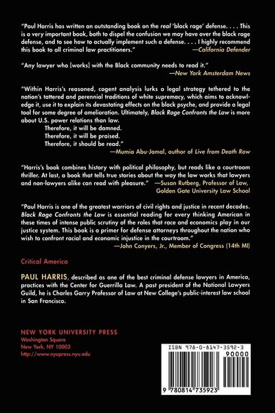 Produktbild: Black Rage Confronts the Law