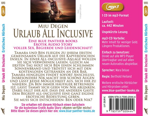 Produktbild: Urlaub All Inclusive | Erotik Audio Story | Erotisches H&ouml;rbuch MP3CD
