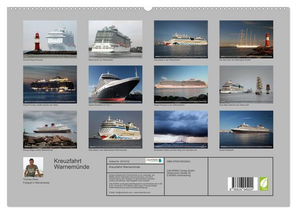 Produktbild: Kreuzfahrt Warnem&uuml;nde (hochwertiger Premium Wandkalender 2026 DIN A2 quer), Kunstdruck in Hochglanz