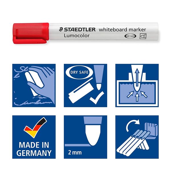 Produktbild: Whiteboardmarker Rundspitze 6er Etui