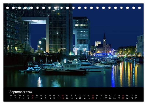 Produktbild: K&ouml;ln bei Nacht (Tischkalender 2026 DIN A5 quer), CALVENDO Monatskalender