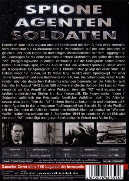 Produktbild: Spione, Agenten, Soldaten - Folge 1: V2 - Hitlers Wunderwaffe