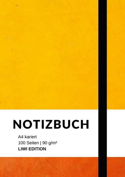 Produktbild: Notizbuch A4 kariert - 100 Seiten Soft Cover - Papier