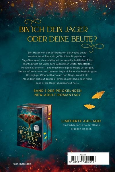 Produktbild: Heartless Hunter. Der rote Nachtfalter, Band 1