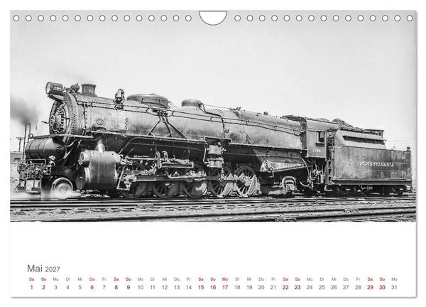 Produktbild: US-Dampflokomotiven (Wandkalender 2027 DIN A4 quer), CALVENDO Monatskalender