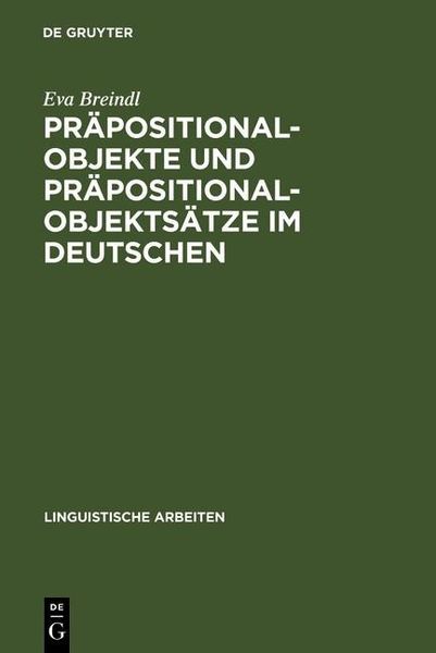 Produktbild: Pr&auml;positionalobjekte und Pr&auml;positionalobjekts&auml;tze im Deutschen