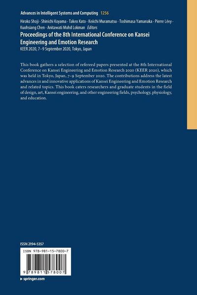 Produktbild: Proceedings of the 8th International Conference on Kansei Engineering and Emotion Research