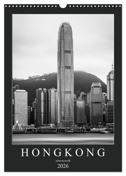 Produktbild: Hongkong schwarzwei&szlig; (Wandkalender 2026 DIN A3 hoch), CALVENDO Monatskalender