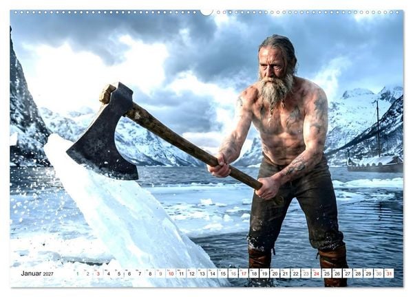 Produktbild: Echte Kerle &ndash; Wikinger (Wandkalender 2027 DIN A2 quer), CALVENDO Monatskalender